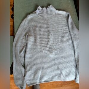 Veronica Beard baby blue  Ribbed Turtleneck Sweater